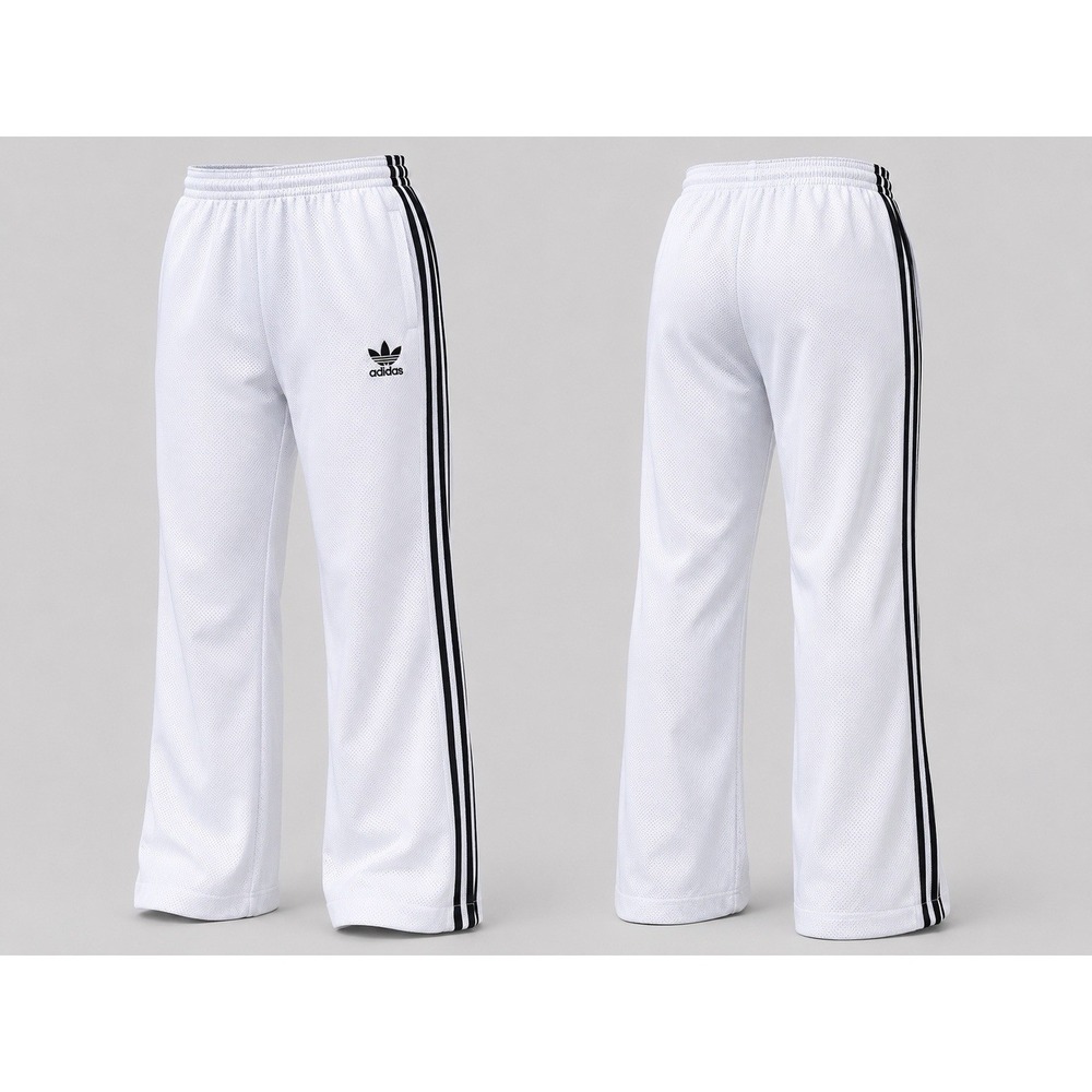 White/black Stripes Adidas Pants XL